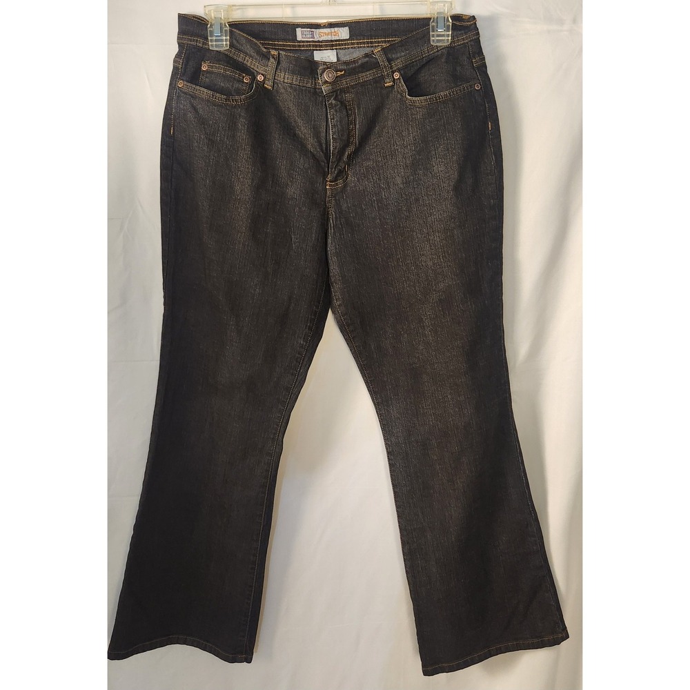 Faded Glory Curvy Stretch Bootcut Jeans – Black Wash – 16P